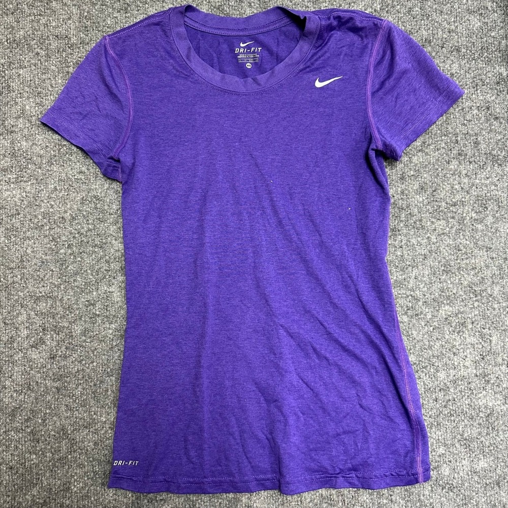 Nike T-Shirt Womens Size XS Purple Dri-Fit Short Sleeve Athletic Running Gym